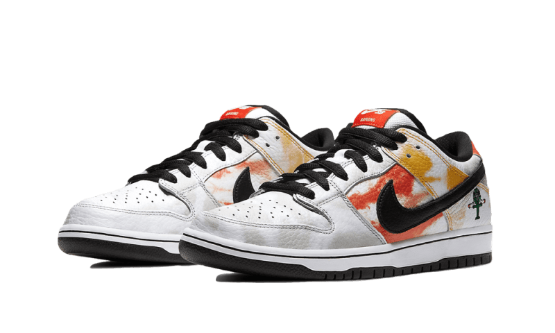 Nike SB Dunk Low Raygun Tie-Dye White, White/Orange Flash/White (BQ6832-101)