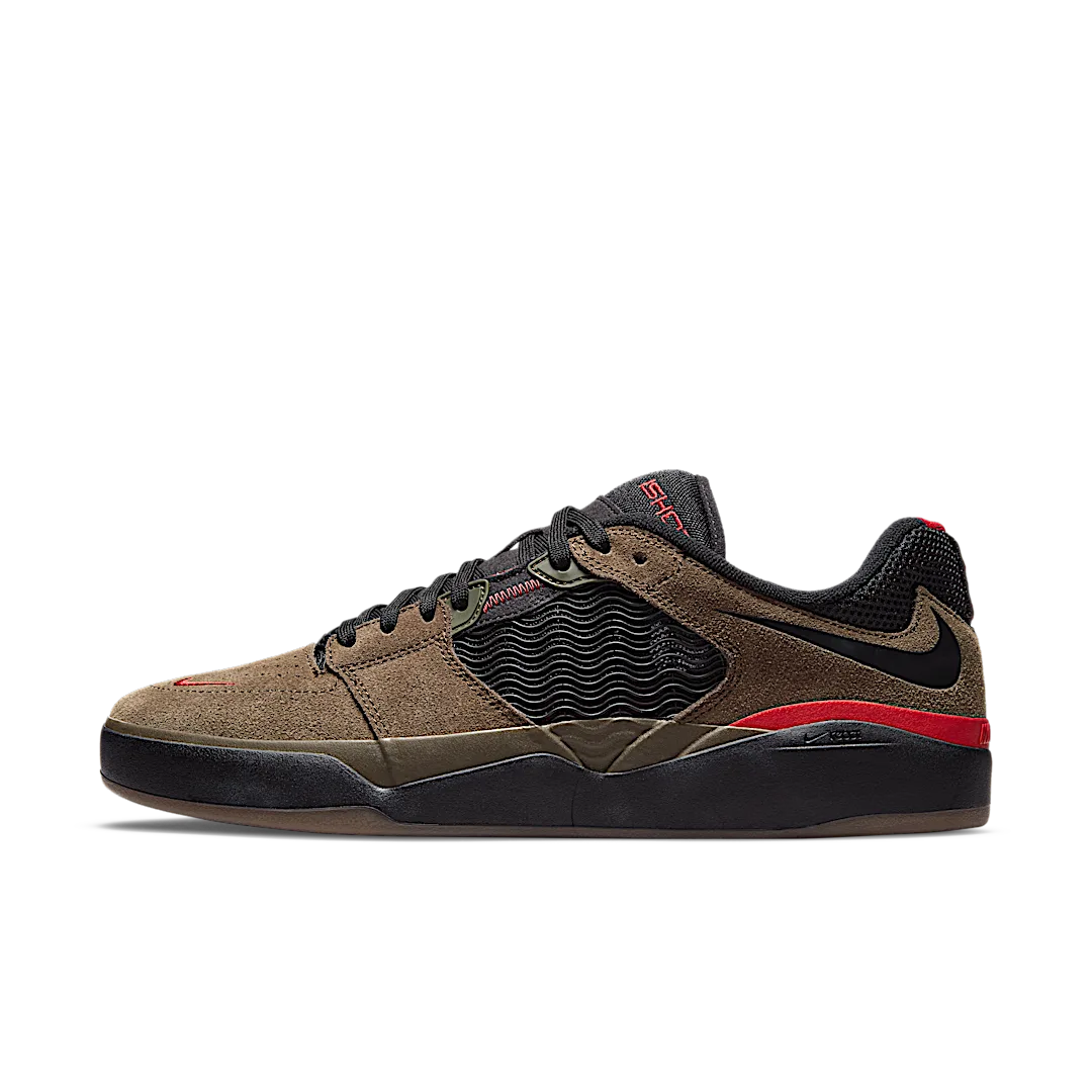 Nike Ishod Wair SB Light Olive, Light Olive/Black-Light Olive-Varsity Red (DC7232-300)