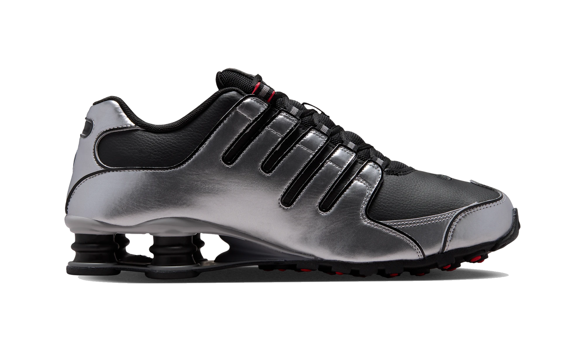 Nike Shox NZ Black Metallic Silver University Red