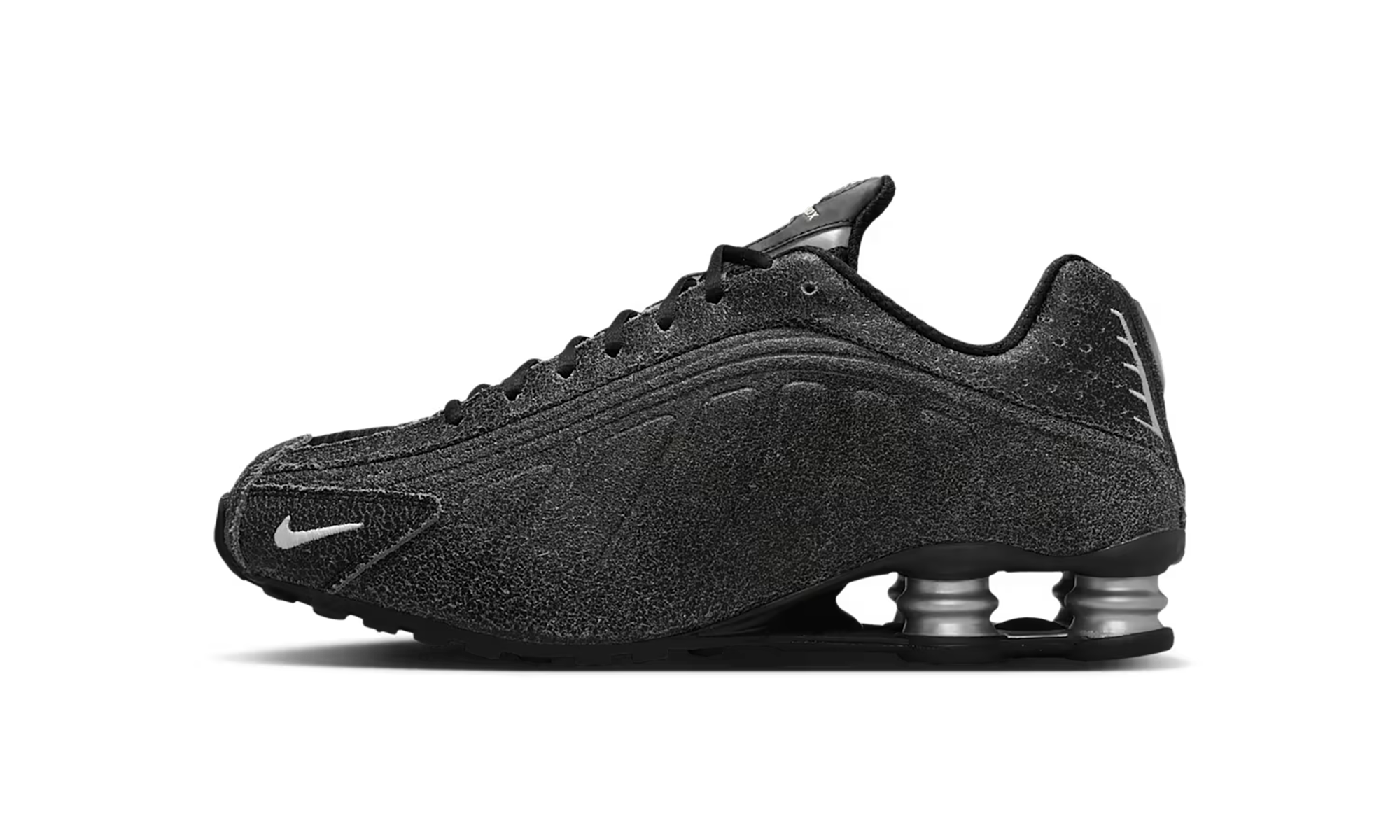 Nike Shox R4 Black Distressed Leather