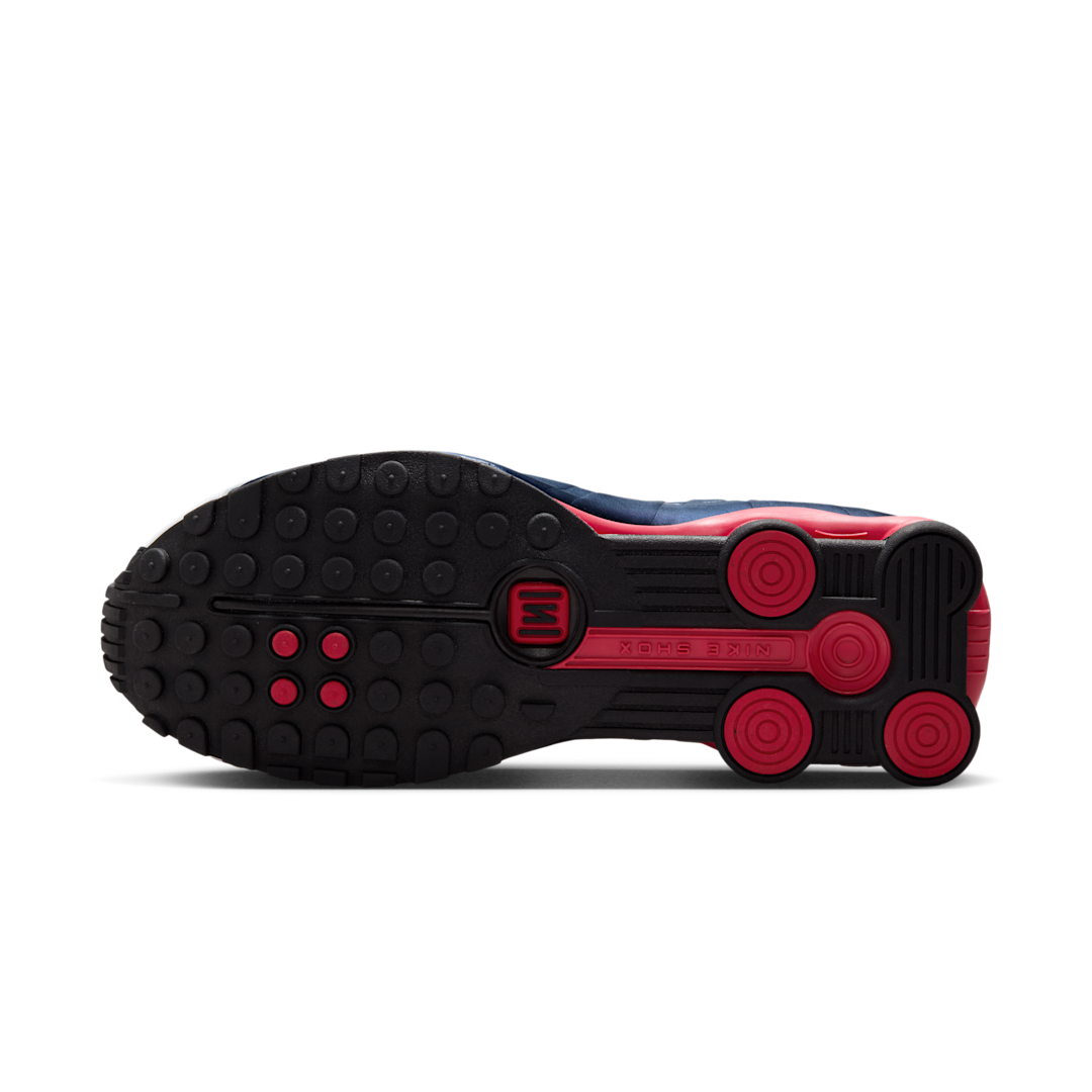 Nike Shox R4 USA (2025), Midnight Navy/White/Metallic Silver/Gym Red (HQ1988-400)