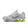 Nike Shox R4 White Metallic Silver Volt