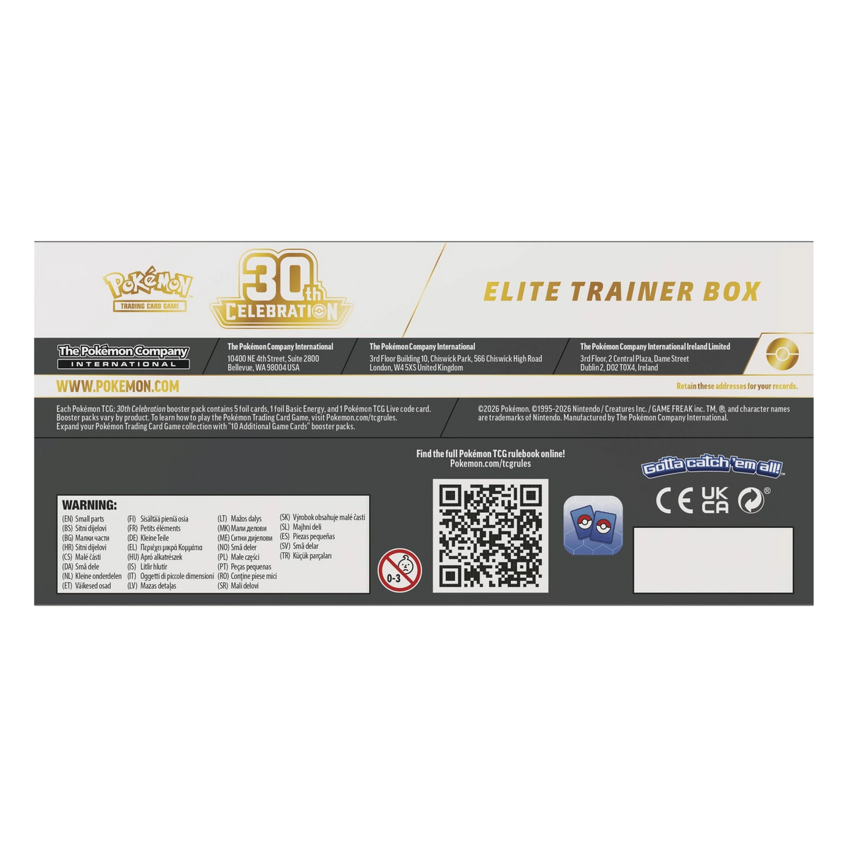 Pokémon TCG 30th Celebration Elite Trainer Box