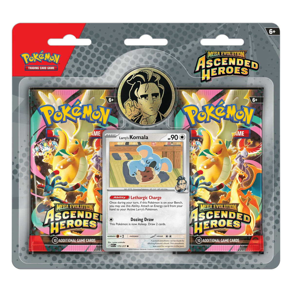 Pokémon TCG Ascended Heroes: Larry's Komala 2-Pack Blister