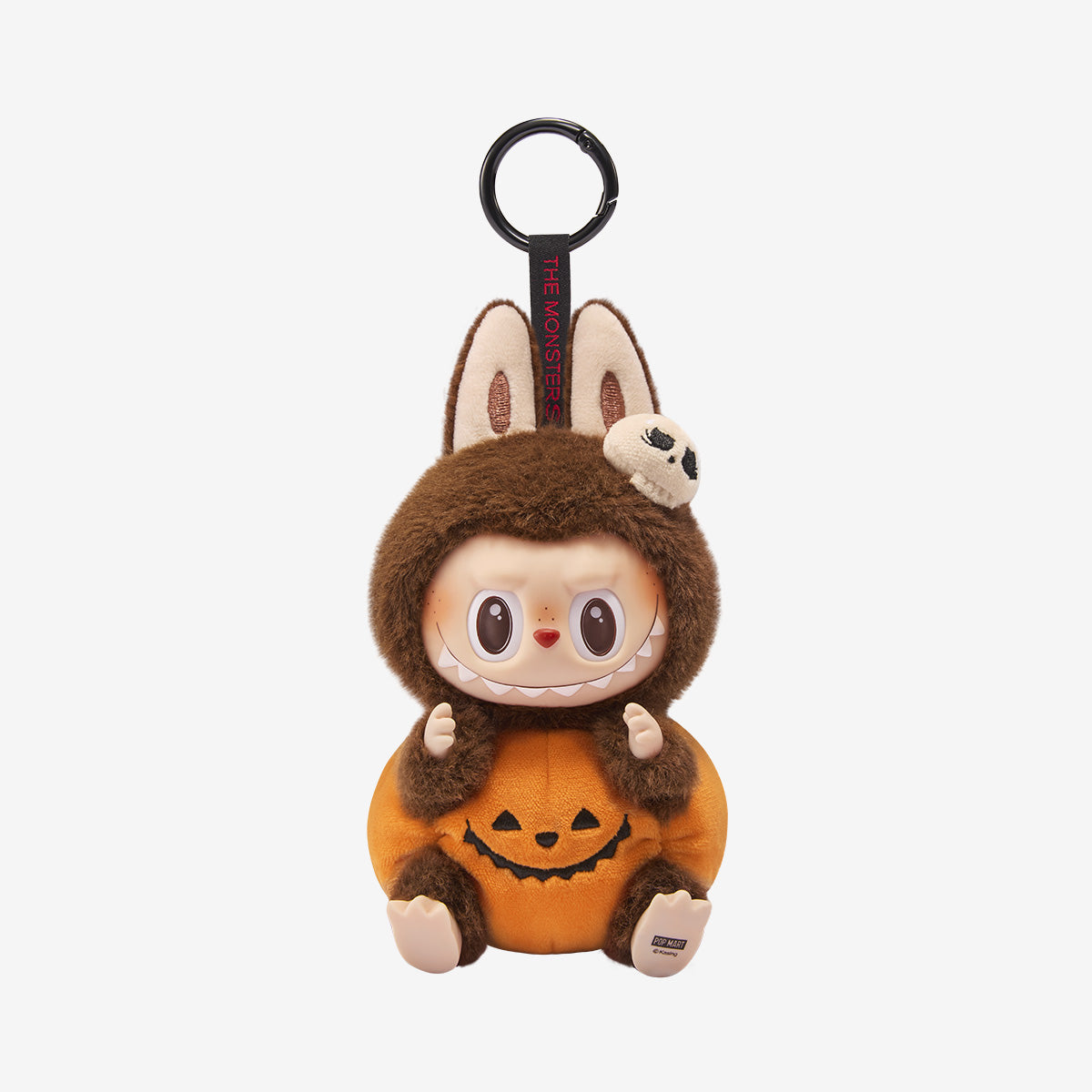 Pop Mart Labubu The Monsters Happy Halloween Party Series-Sitting Pumpkin Vinyl Plush Pendant