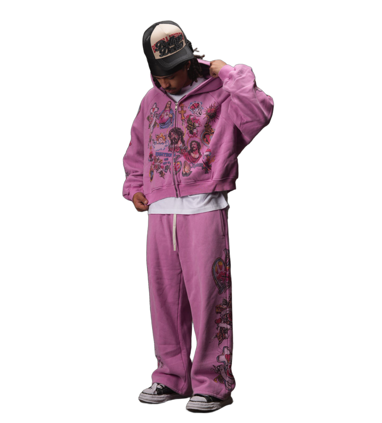 Righteous Risen King Zip Up Hoodie Purple