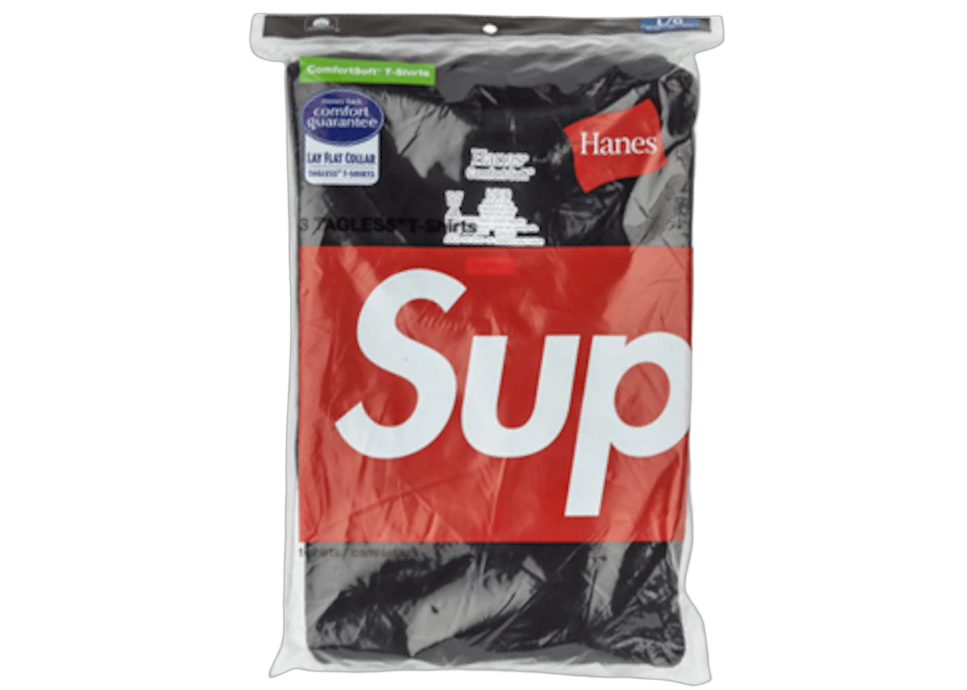 Supreme Hanes Tagless Tees (3 Pack) Black