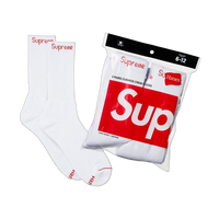 Supreme x Hanes Crew Socks (4 Pack) White