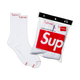 Supreme x Hanes Crew Socks (4 Pack) White