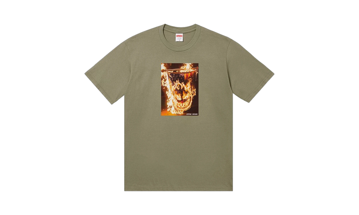 Supreme x Spitfire Flag T-Shirt Light Olive