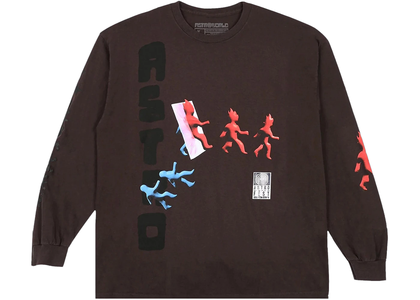 Travis Scott Otherside Long-Sleeve T-shirt Brown