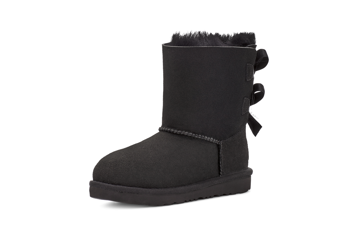 UGG Bailey Bow II Boot Black (Kids), Black (1017394K-BLK)