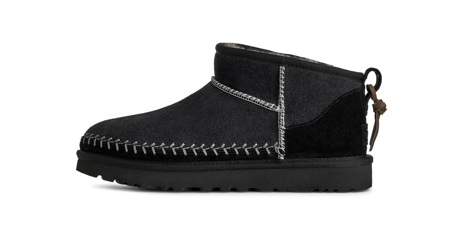UGG Classic Ultra Mini Biarritz Boot Black, Black (1171538-BLK)
