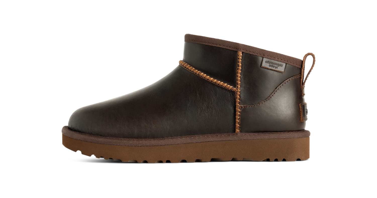 UGG Classic Ultra Mini LTHR Regen Boot Ironwood, Ironwood (1163490-IWD)
