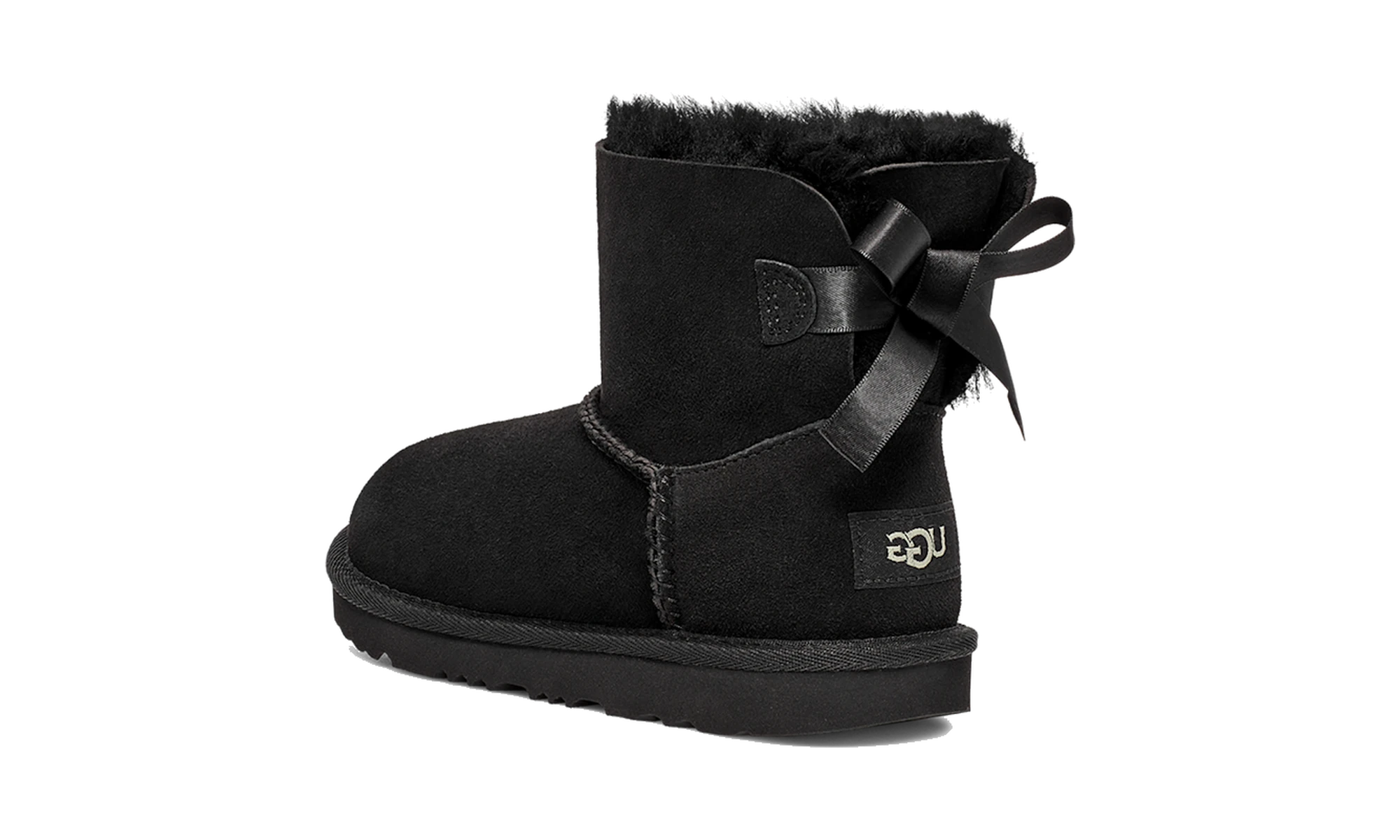 UGG Mini Bailey Bow II Boot Black (Kids)