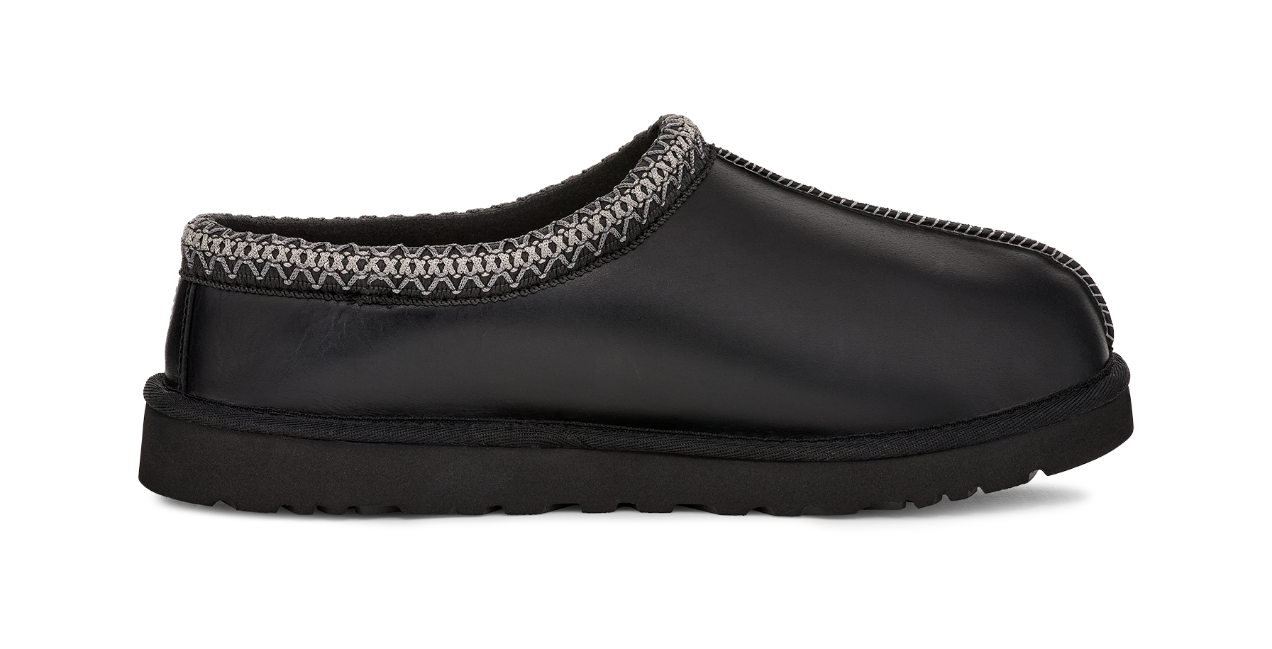 UGG Tasman LTHR Regen Slipper Black, Black (1163890-BLK)