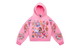 We Are Righteous Risen King Pink Cropped Zip-Up Hoodie