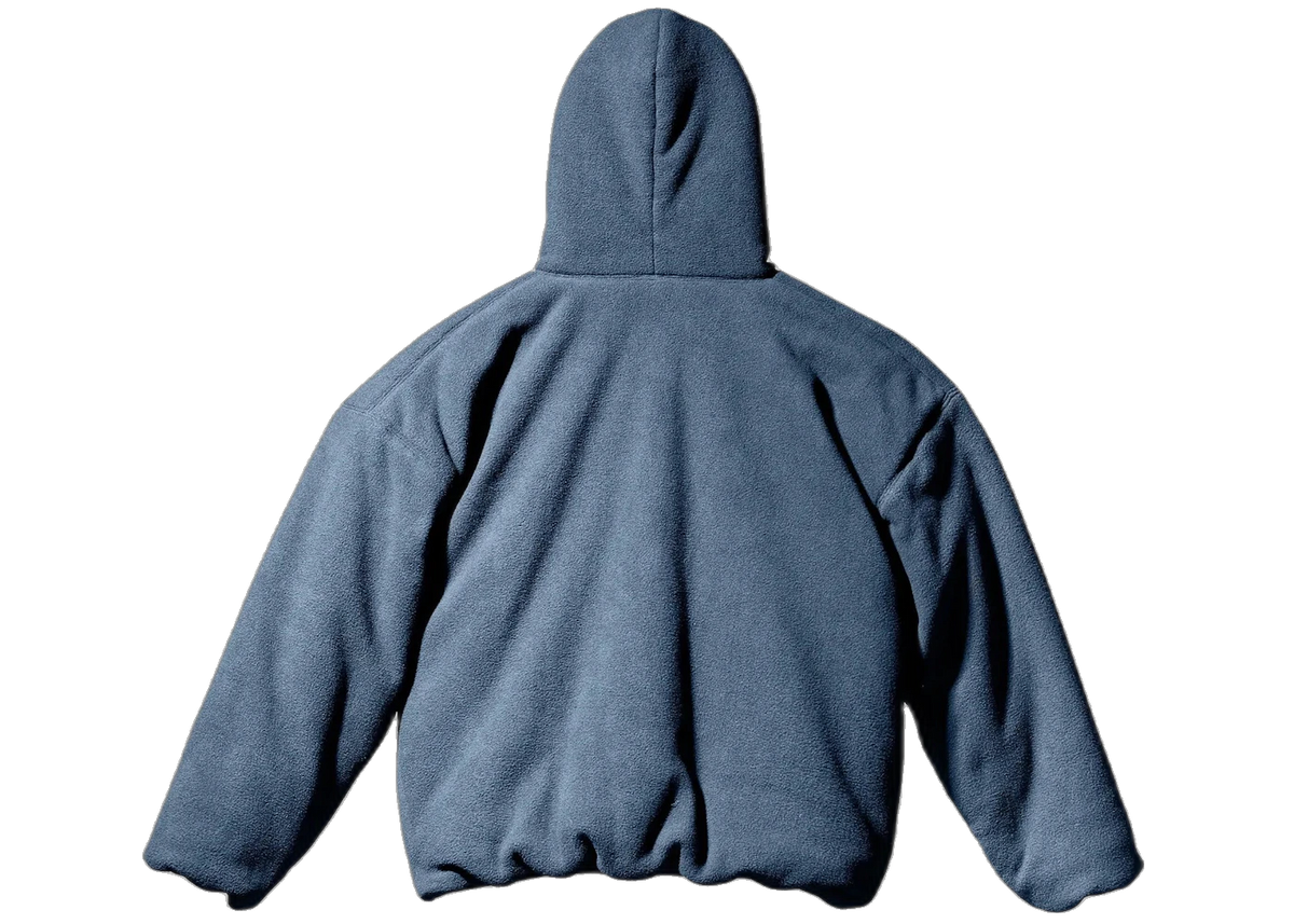 Yeezy Gap Polar Fleece Padded Hoodie Dark Blue