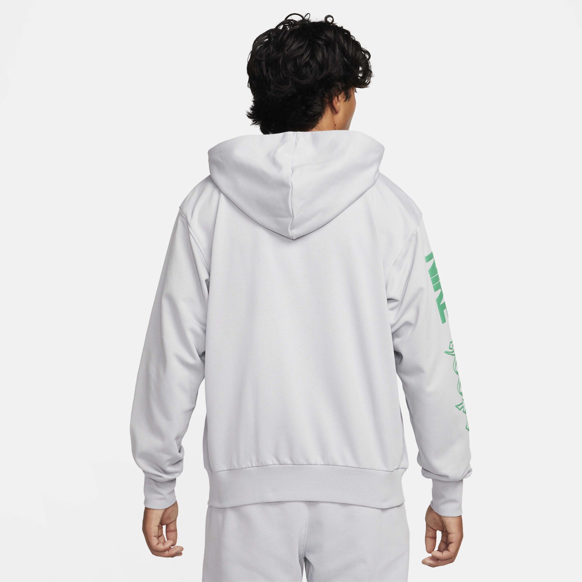 Nike Standard Issue Dri-FIT Pullover Hoodie Wolf Grey/Stadium Green
