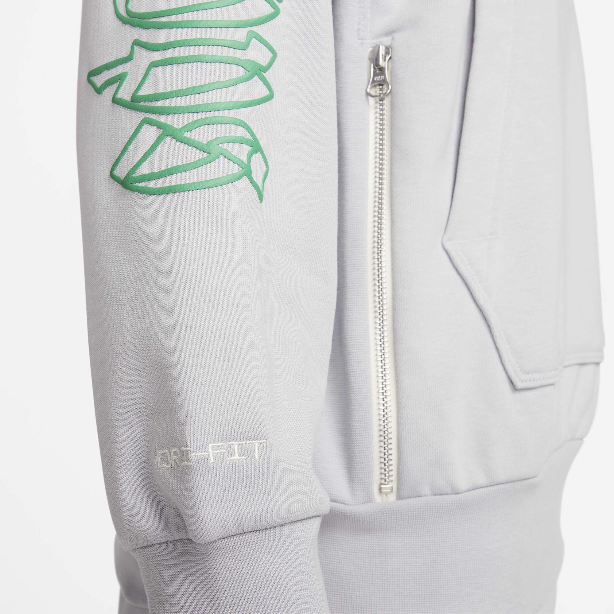 Nike Standard Issue Dri-FIT Pullover Hoodie Wolf Grey/Stadium Green