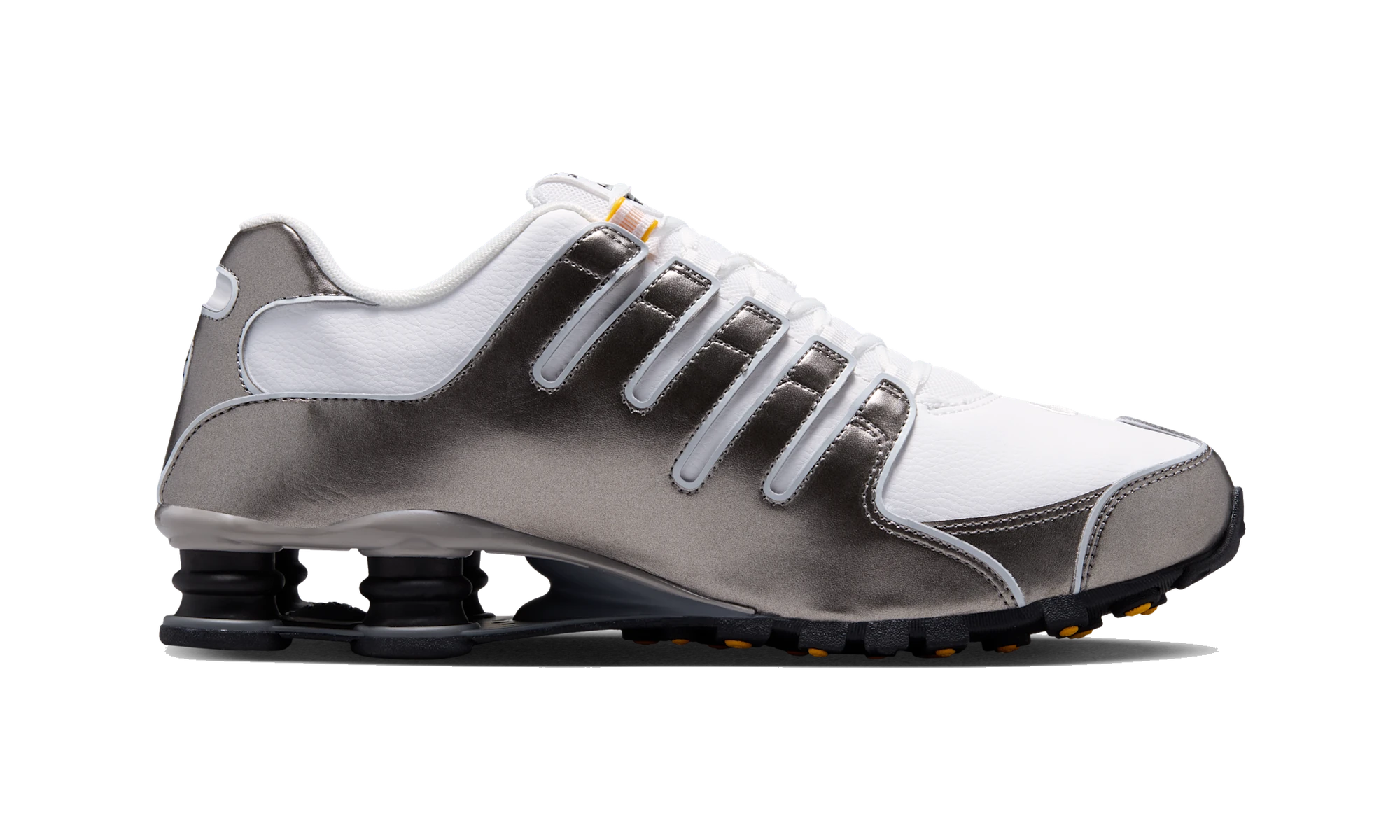 Nike Shox NZ Summit White/Metallic Pewter/University Gold/Summit White