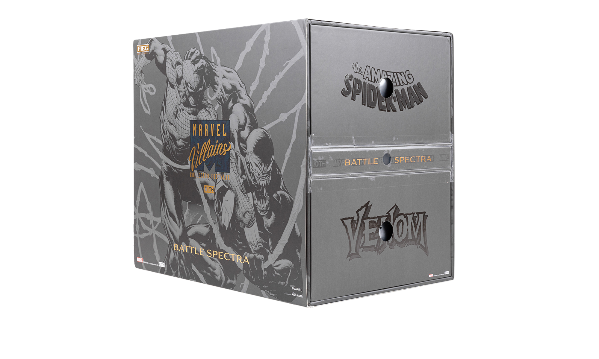 ASICS GT-2160 Kith Marvel Villains Spider-Man/Venom Battle Spectra Pack Opened Box (Comic Not Included)