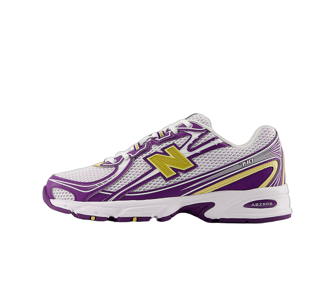 New Balance 740 White Purple Yellow