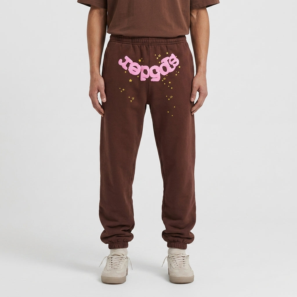 Sp5der Classic Sweatpant Brown
