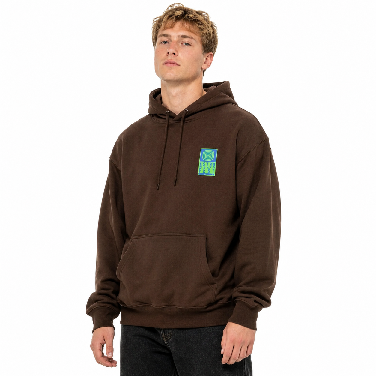 Travis Scott Astrofest Flame Guy Hoodie Brown