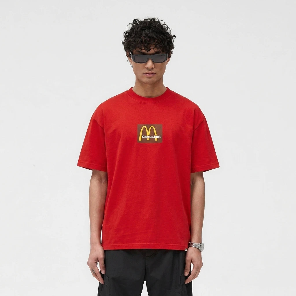 Travis Scott x McDonald's Sesame Inv III T-Shirt Red