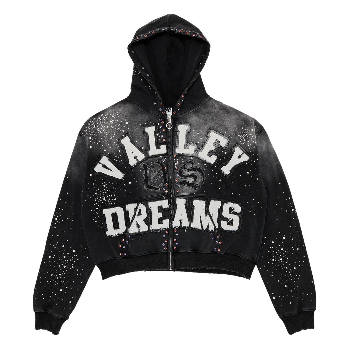 Vale Forever Classico Zip Up Hoodie Black
