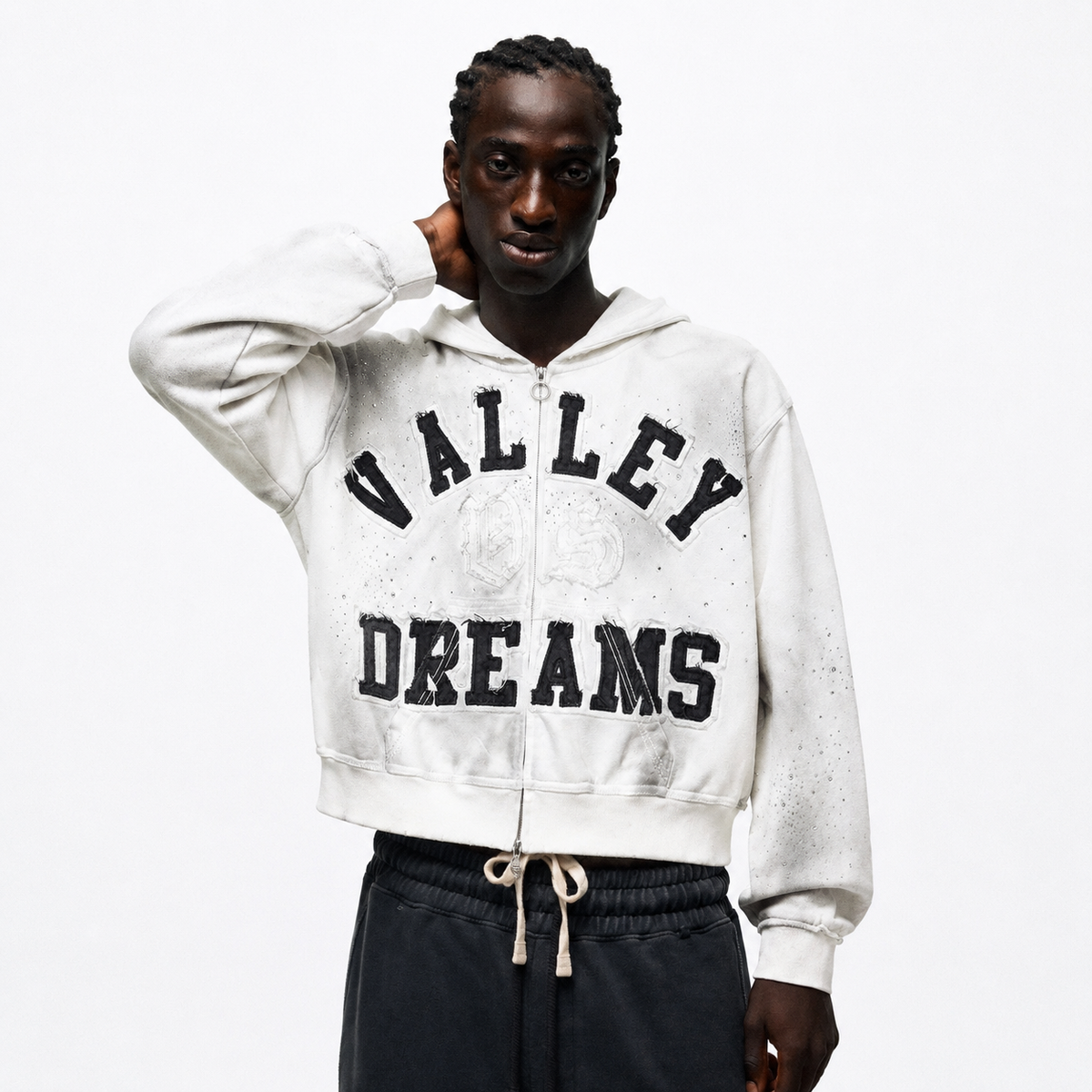 Vale Forever Classico Zip Up Hoodie White